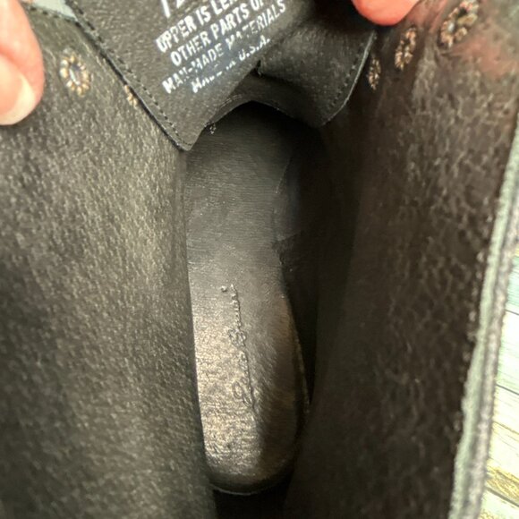 Eddie Bauer Vintage Ankle Boots Size 12M Black Suede Wingtip Lace Up Made In USA - Picture 4 of 14